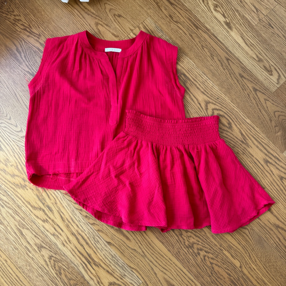 Karlie Red Guaze Set